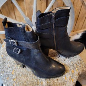 Frye BLACK Leather Ankle Boots